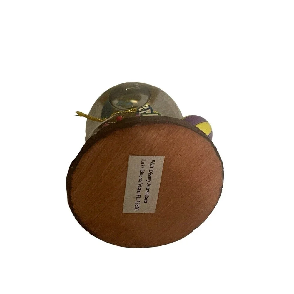 Vintage Disney Jiminy Cricket Collectible Mini Snow Globe Christmas Ornament Tag